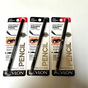 Lot of 3 NEW UNOPENED Revlon Colorstay Eyeliner Pencils- Color Black Bro…